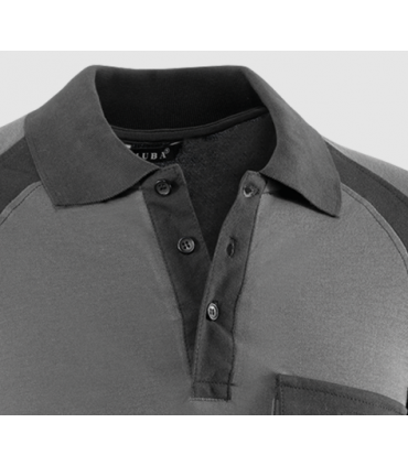 Polo piqué de manga corta Neg/Gris