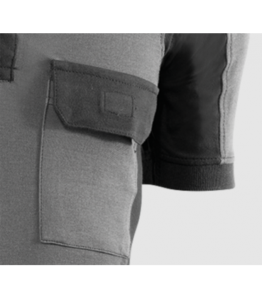 Polo piqué de manga corta Neg/Gris