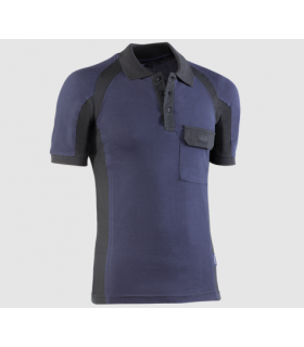 Polo piqué de manga corta Neg/Marino