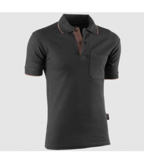 Polo piqué de manga corta Marrón/Neg