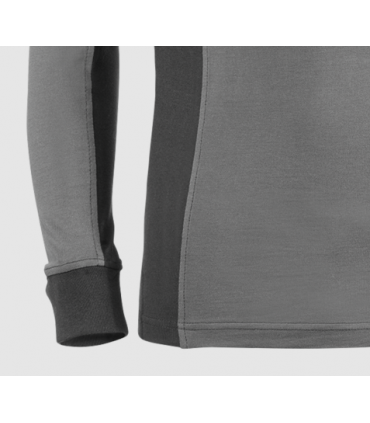 Polo piqué de manga larga Negro/Gris