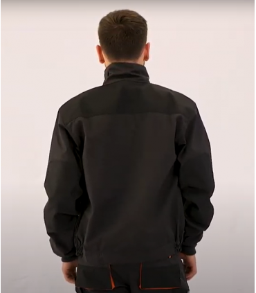 Chaqueta multibolsillos Negro / Gris / Naranja