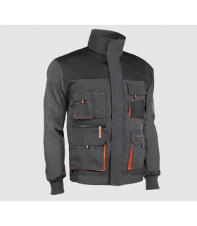Chaqueta multibolsillos Negro / Gris / Naranja