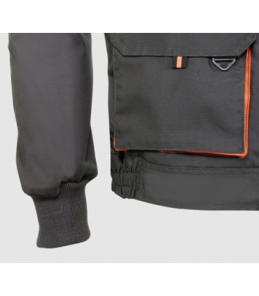 Chaqueta multibolsillos Negro / Gris / Naranja