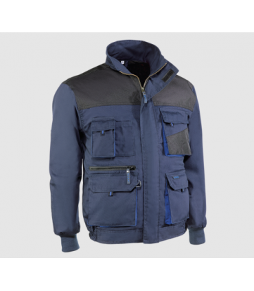 Chaqueta multibolsillos Negro / Azul marino