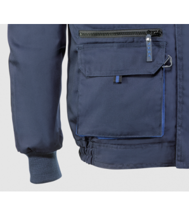 Chaqueta multibolsillos Negro / Azul marino