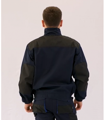 Chaqueta multibolsillos Negro / Azul marino