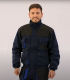 Chaqueta multibolsillos Negro / Azul marino