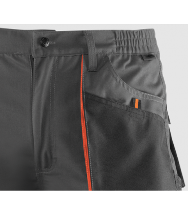 Pantalón multibolsillos Negro / Gris / Naranja
