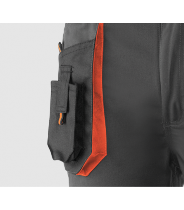 Pantalón multibolsillos Negro / Gris / Naranja
