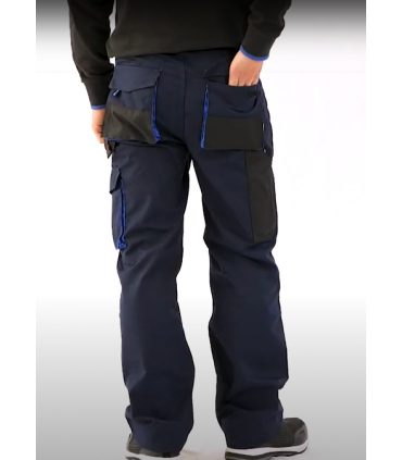 Pantalón multibolsillos Negro / Azul marino