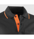 Polo piqué de manga corta Negro / Naranja