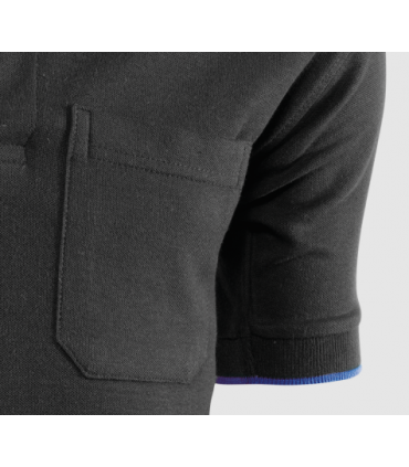 Polo piqué de manga corta Negro / Azulina
