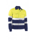 Chaqueta multibosillos bicolor con bandas reflectantes Amarilla