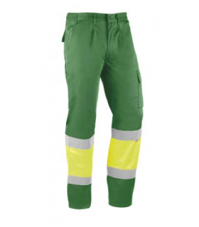 Pantalón multibolsillos Amarillo fluor/verde