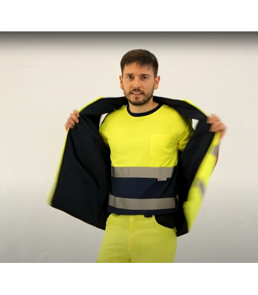 Chaleco reversible de alta visibilidad Amarillo