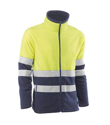 Forro polar Amarillo fluor/azul