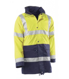 Parka desmontable Amarillo fluor/azul