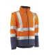 Chaqueta cortavientos de alta visibilidad con mangas desmontables Naranja