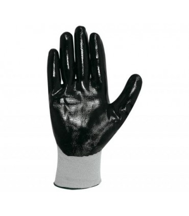 Guante sin costuras de nylon® recubierto de nitrilo estanco Gris/Negro