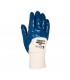 Guante de nitrilo estanco pesado sobre soporte de algodón tipo jersey Azul