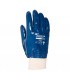 Guante de nitrilo estanco pesado sobre soporte de algodón tipo jersey Azul