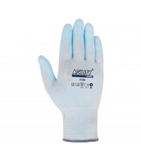 Guante sin costuras de nylon® recubierto de nitrilo foam microporoso Azul claro