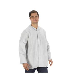 Chaqueta de serraje color natural