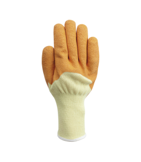 Guante sin costuras de poliéster con recubrimiento ANTIPINCHAZOS