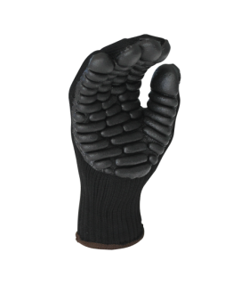 Guante de poliéster recubierto de refuerzos de espuma de látex ANTIVIBRACIÓN