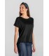 Camiseta negra fluida manga corta