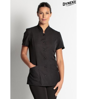 Chaqueta básica negra manga corta