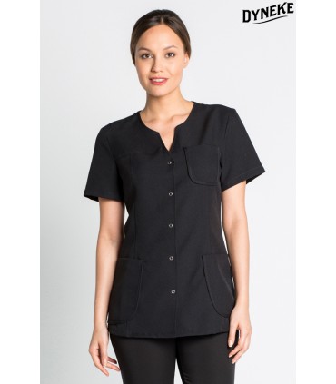 Chaqueta negra manga corta low cost