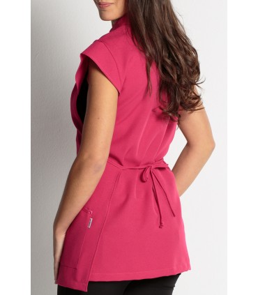 Estola con vivos de raso fucsia