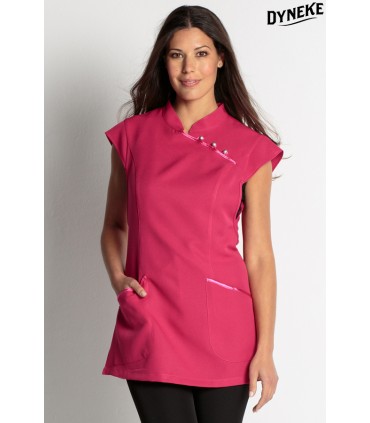 Estola con vivos de raso fucsia