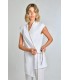 Estola kimono spa blanca vivo dorado