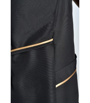 Estola kimono spa negra vivo dorado