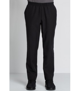 Pantalón negro poliéster con bolsillos