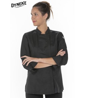 Chaq.mujer cocina microfibra negra