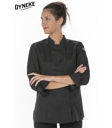 Chaq.mujer cocina microfibra negra