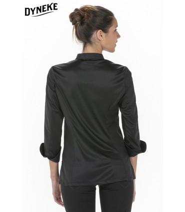 Chaq.mujer cocina microfibra negra
