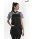 Delantal peto chica bolsillos negro