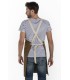 Delantal peto unisex bolsillos marrón