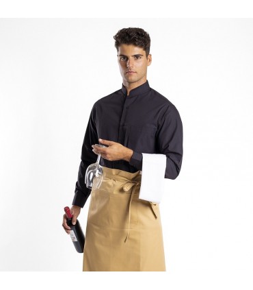 Camisa Cuello Mao hombre Manga Larga Talla Grande