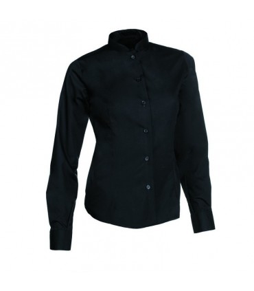 Camisa cuello mao mujer manga larga