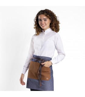 Camisa cuello mao mujer manga larga