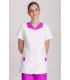CASACA MUJER MANGA CORTA CRUZADA BICOLOR MICROFIBRA ANTIBACTERIANA