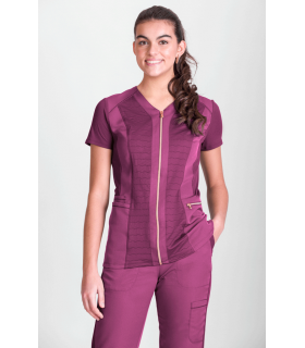 CASACA MUJER MANGA CORTA ESCOTE V CIERRE CON CREMALLERA PREMIUM NATURA® STRETCH