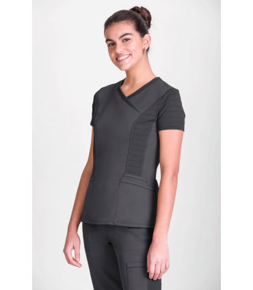 CASACA MUJER MANGA CORTA, ESCOTE V PREMIUM NATURA® STRETCH