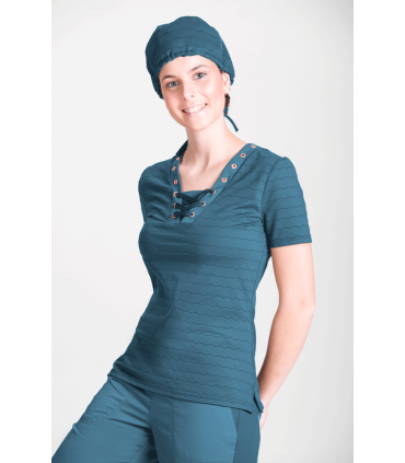 CAMISETA MUJER MANGA CORTA ESCOTE BUSTIER PREMIUM NATURA® STRETCH